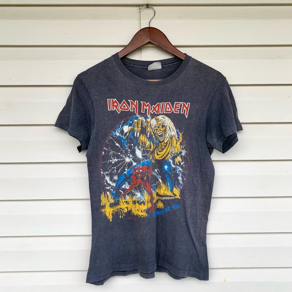 Vintage 1982 Iron Maiden The Beast Tou Tee XS (F)